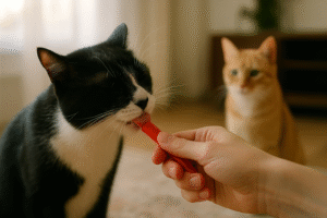 保護猫がちゅーるに夢中になる理由と注意点｜人馴れトレーニングにも効果的！
