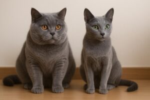 ロシアンブルーとブリティッシュショートヘアの違いは？見分け方と飼いやすさを徹底解説