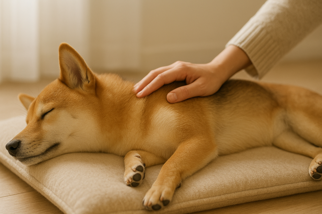 犬が腰ヘルニアの時の寝かせ方