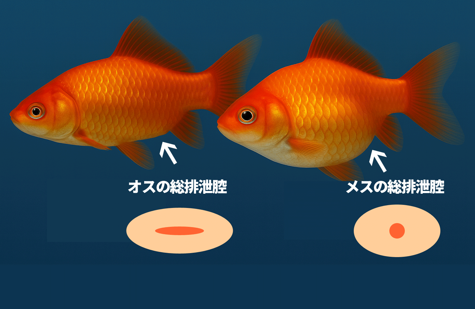 金魚のオスとメスの見分け方｜和金・朱文金・コメット・出目金の性別の違いや繁殖のコツも解説