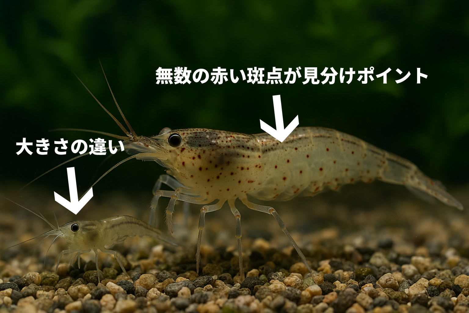 【図解】ミナミヌマエビとヤマトヌマエビの見分け方!特徴や混泳のコツも解説」