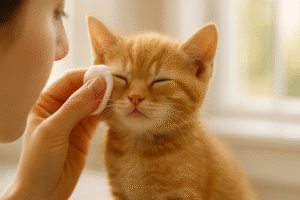 子猫の目やにの原因と正しい取り方｜色・量・予防ケアで健康チェック！