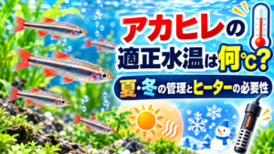 アカヒレの適正水温は何℃？夏・冬の管理とヒーターの必要性