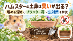 ハムスター土葬の方法｜深さや臭いは？プランターでできる埋葬の仕方