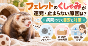 フェレットのくしゃみが連発・止まらない原因は？病院に行く目安と対策