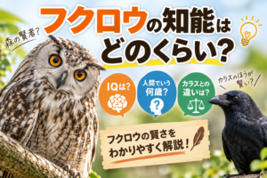 フクロウの知能はどのくらい？IQや人間でいう何歳か・カラスとの違いを解説