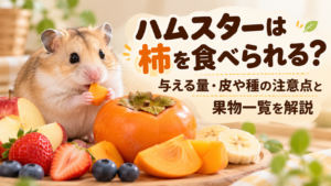 ハムスターは柿を食べられる？与える量・皮や種の注意点と果物一覧を解説