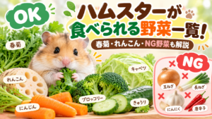 ハムスターが食べられる野菜一覧！春菊・れんこん・与えてはいけない野菜も解説