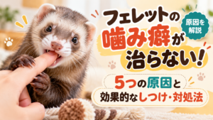 フェレットの噛み癖が治らない！5つの原因と効果的なしつけ・対処法