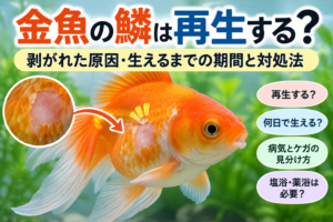 金魚の鱗は再生する？剥がれた原因・生えるまでの期間と対処法