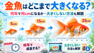 金魚はどこまで大きくなる？何年で何cmになるか・大きくしない方法も解説