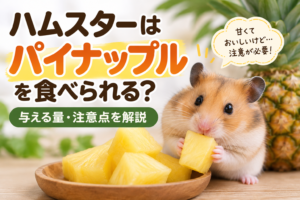 ハムスターはパイナップルを食べられる？与える量・注意点を解説
