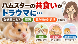 ハムスターの共食いがトラウマに…なぜ起こる？原因と見た後の対処法を解説