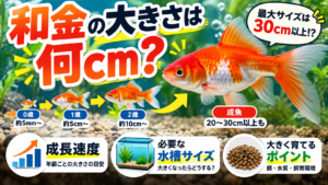 和金の大きさは何cm？最大サイズや成長速度・必要な水槽サイズを解説