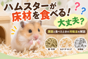 ハムスター床材を食べるのは大丈夫？藁・おがくず・新聞紙の注意点と安全素材