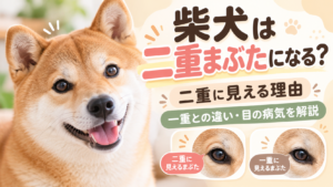 柴犬は二重まぶたになる？二重に見える理由と一重との違い・目の病気を解説